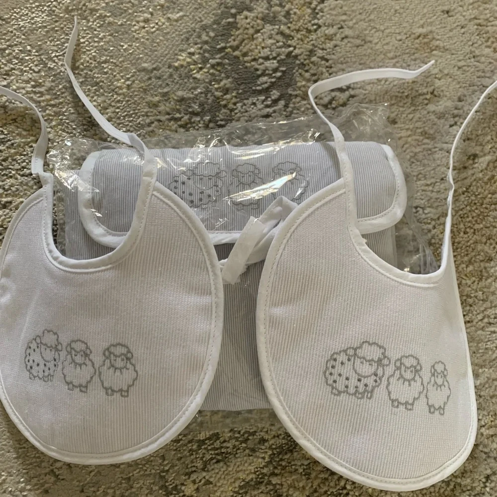 Chic Boutique Baby Bibs and Diaper Changer